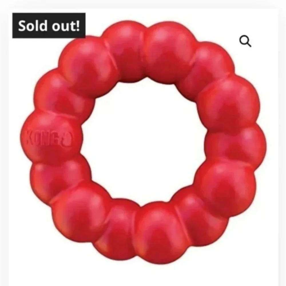 KONG Dog Ring Toy - Durable Natural Rubber XL Made in the USA NWT SO 1 Left!